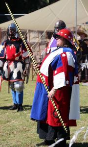 person in medieval garb